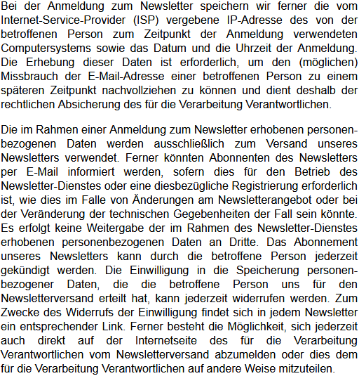 Abonnement unseres Newsletters 2 Abonnement unseres Newsletters 2